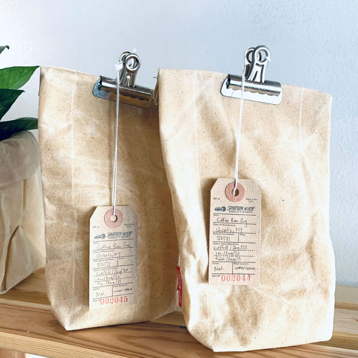 Waxed Canvas Zero Waste Coffee Bag For Sale Marilla's Mindful Supplies