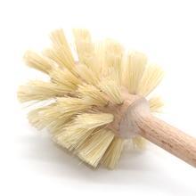 closeup of compostable toilet brush head with sisal bristles