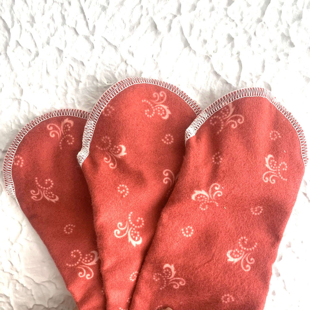 gladrags reusable cotton pantyliners folded
